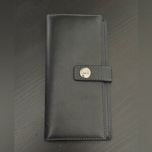 Coach Black Leather Bifold Wallet